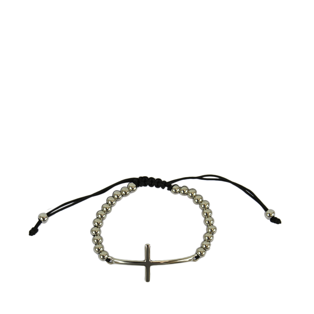 Pearl bracelet with a big cross on front