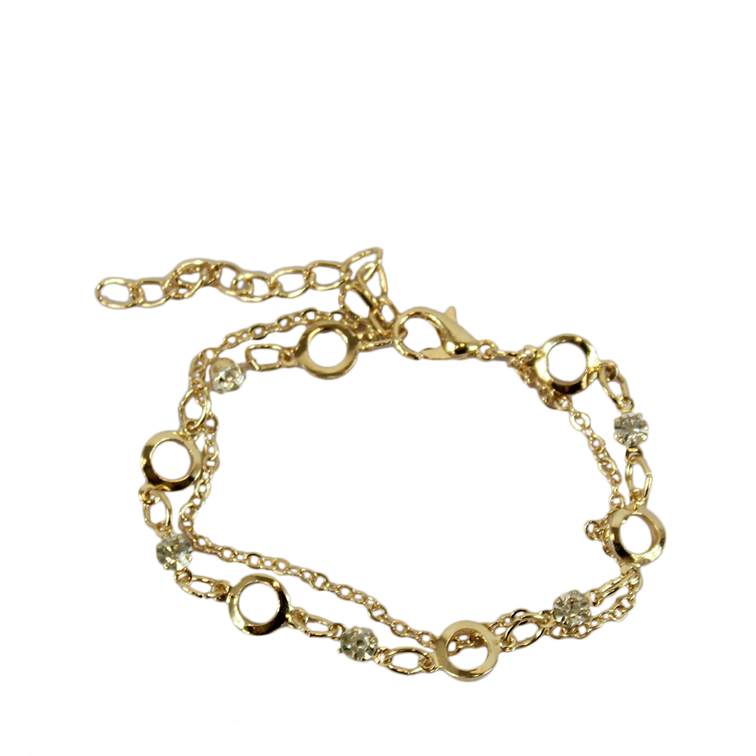 Charm bracelet with diamond trims