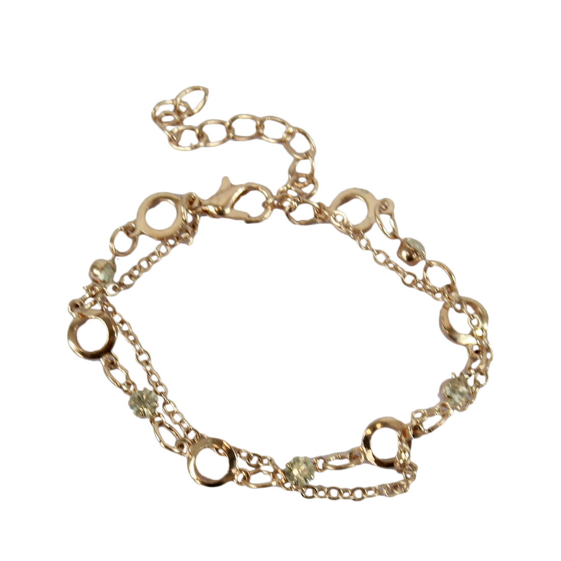 Charm bracelet with diamond trims