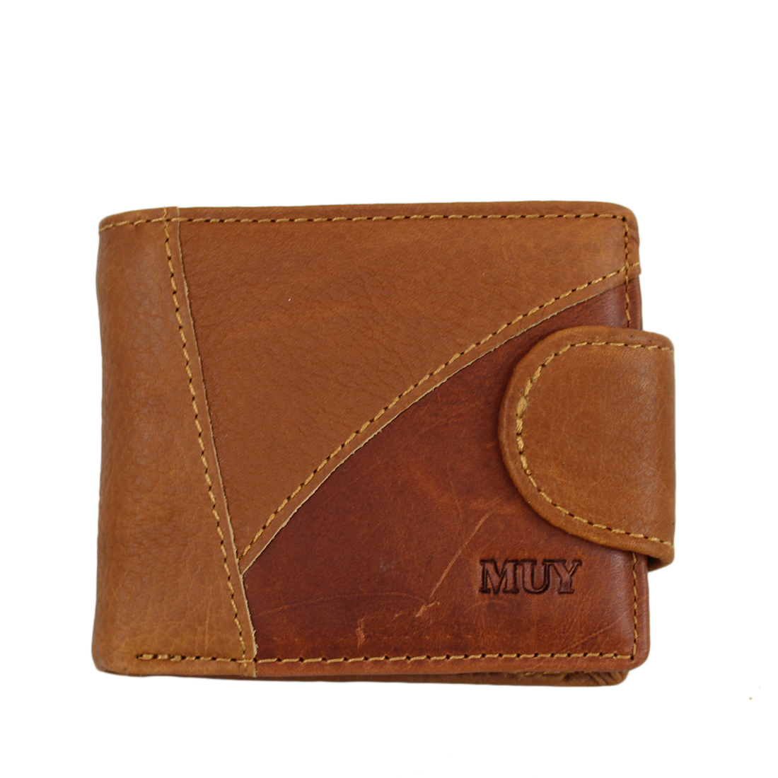 Real leather multifunctional zip wallet