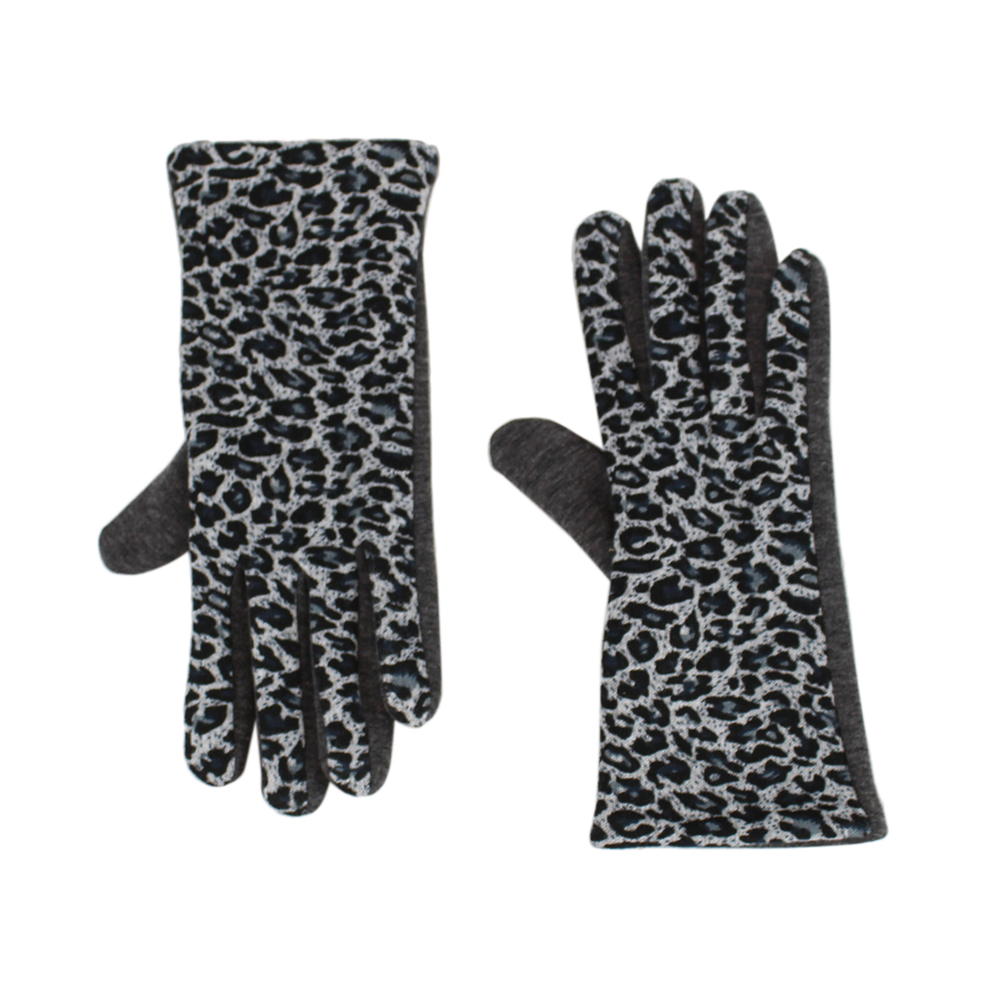 * Panther print design winter gloves