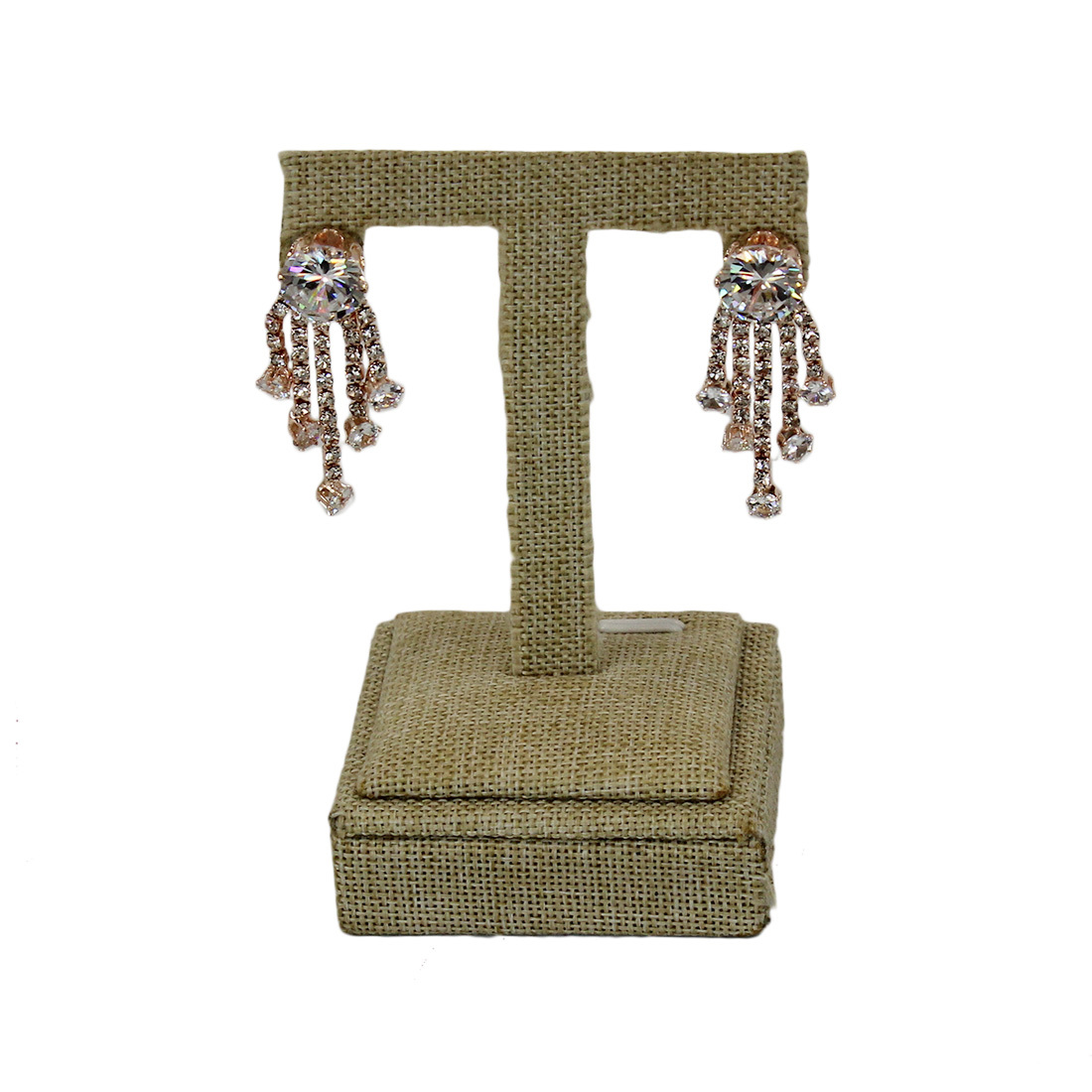 Dangle earrings with small and big diamonds