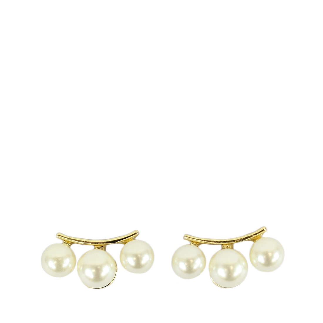 Small three pearls earrings
