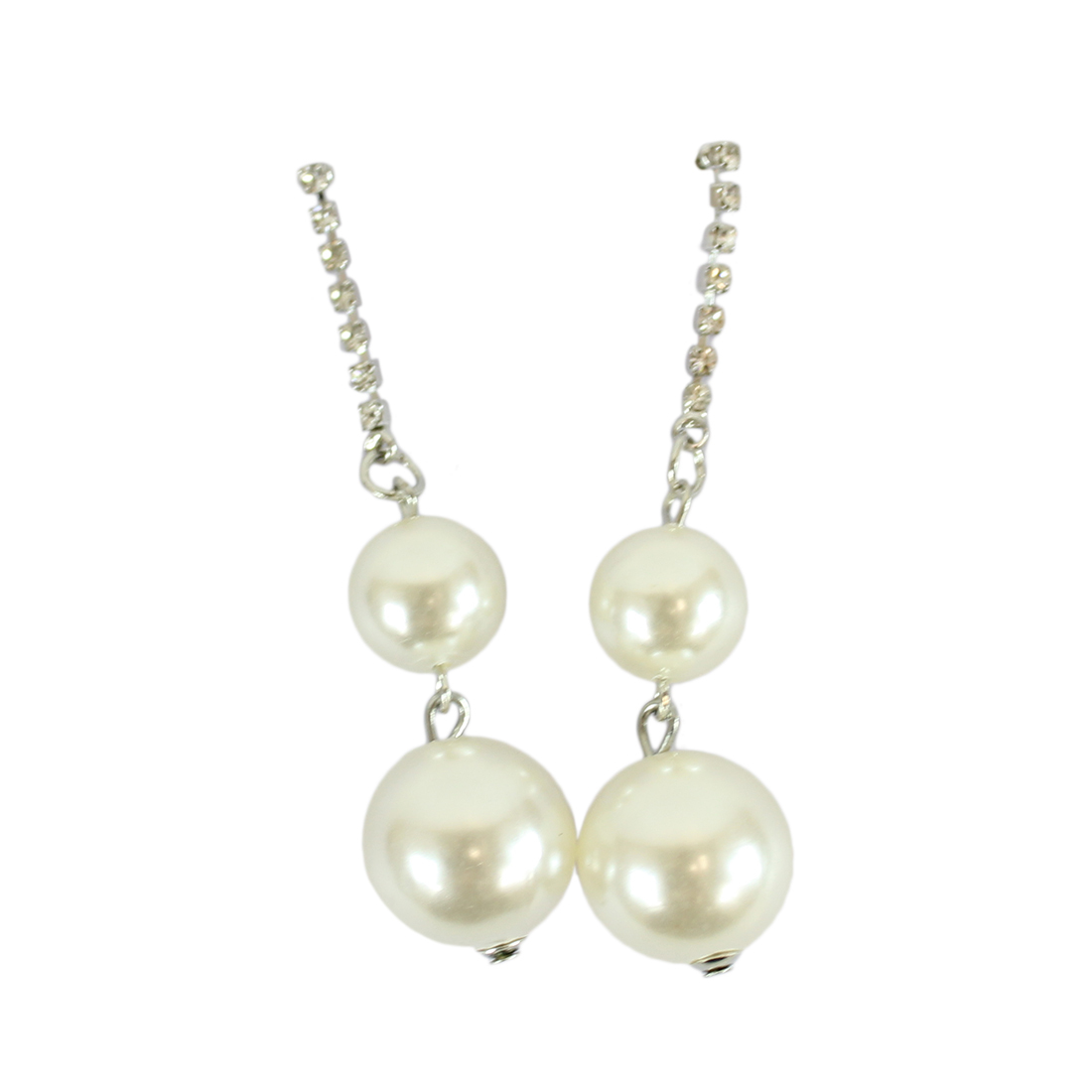 Dangle pearl earrings with diamond start