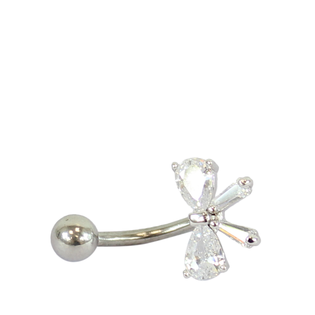 Belly button ring with bow