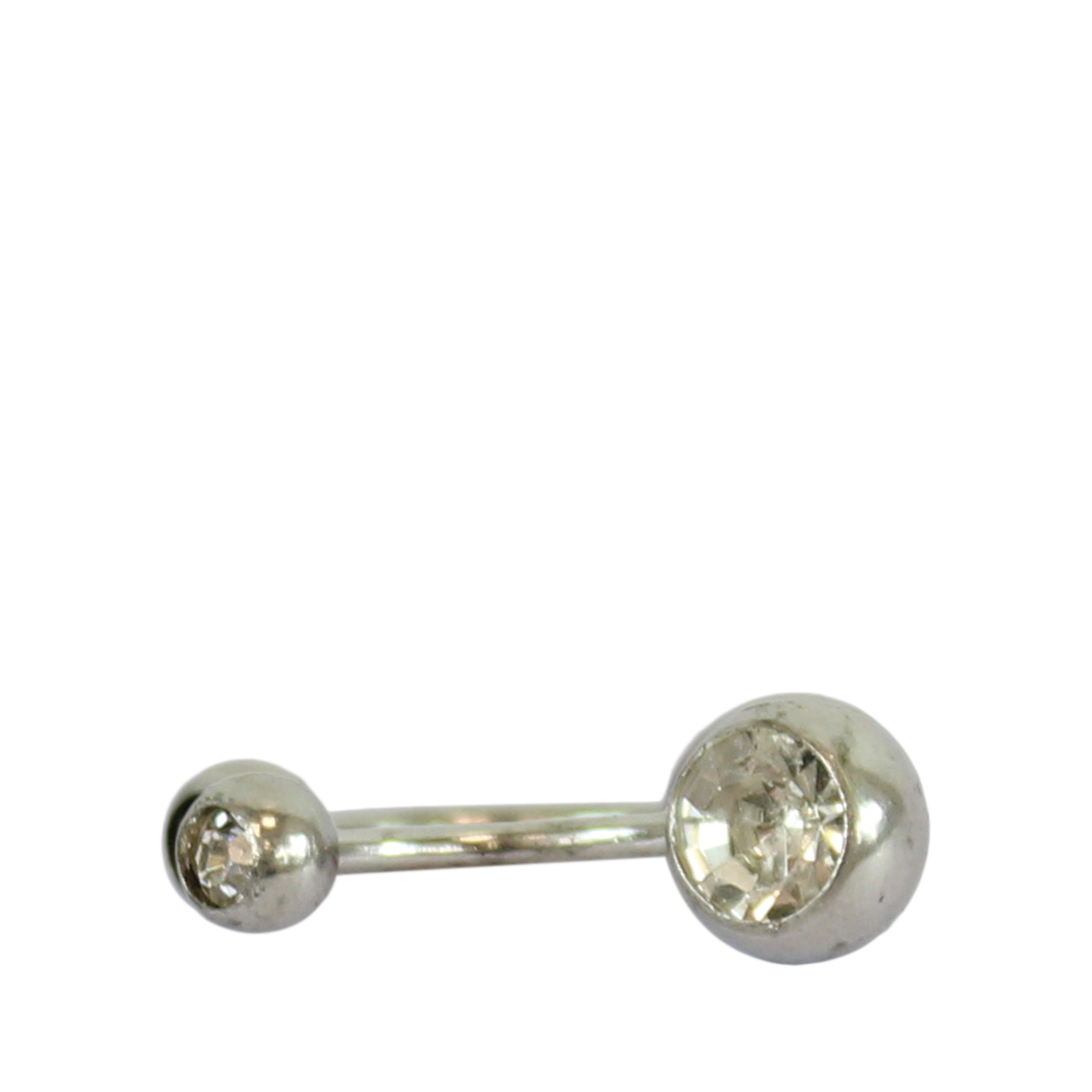 Belly button ring with diamond