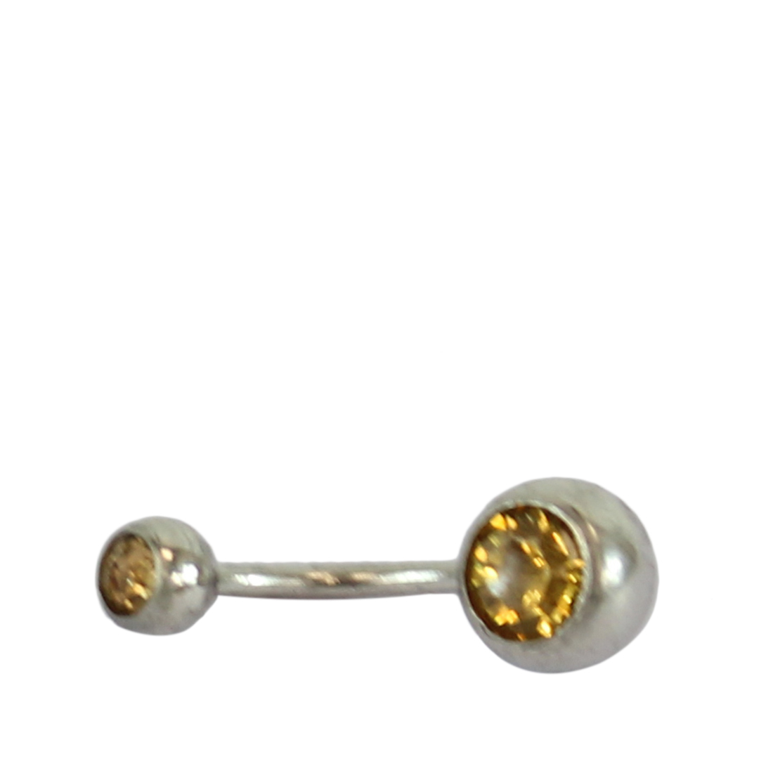 Belly button ring with diamond