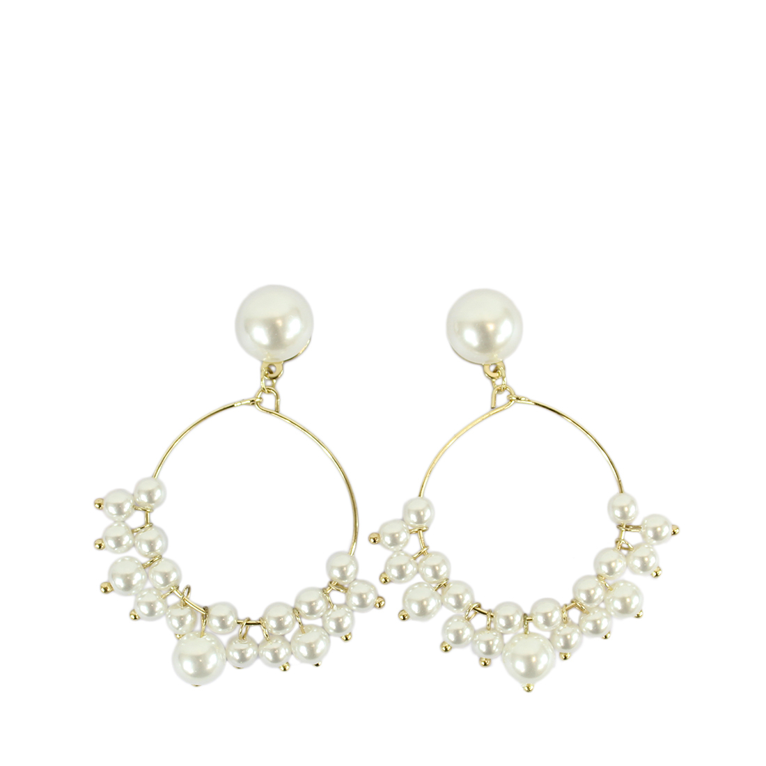 Pearly hoop earrings