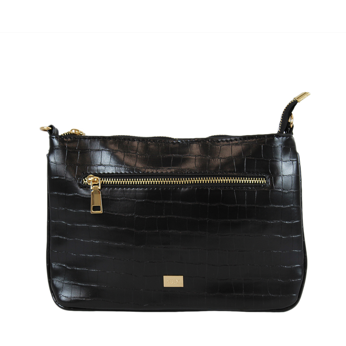 Croc skin print with zipper infront