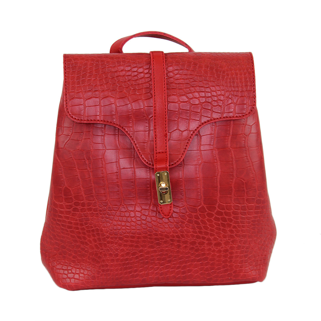 Croc print with small lock in front