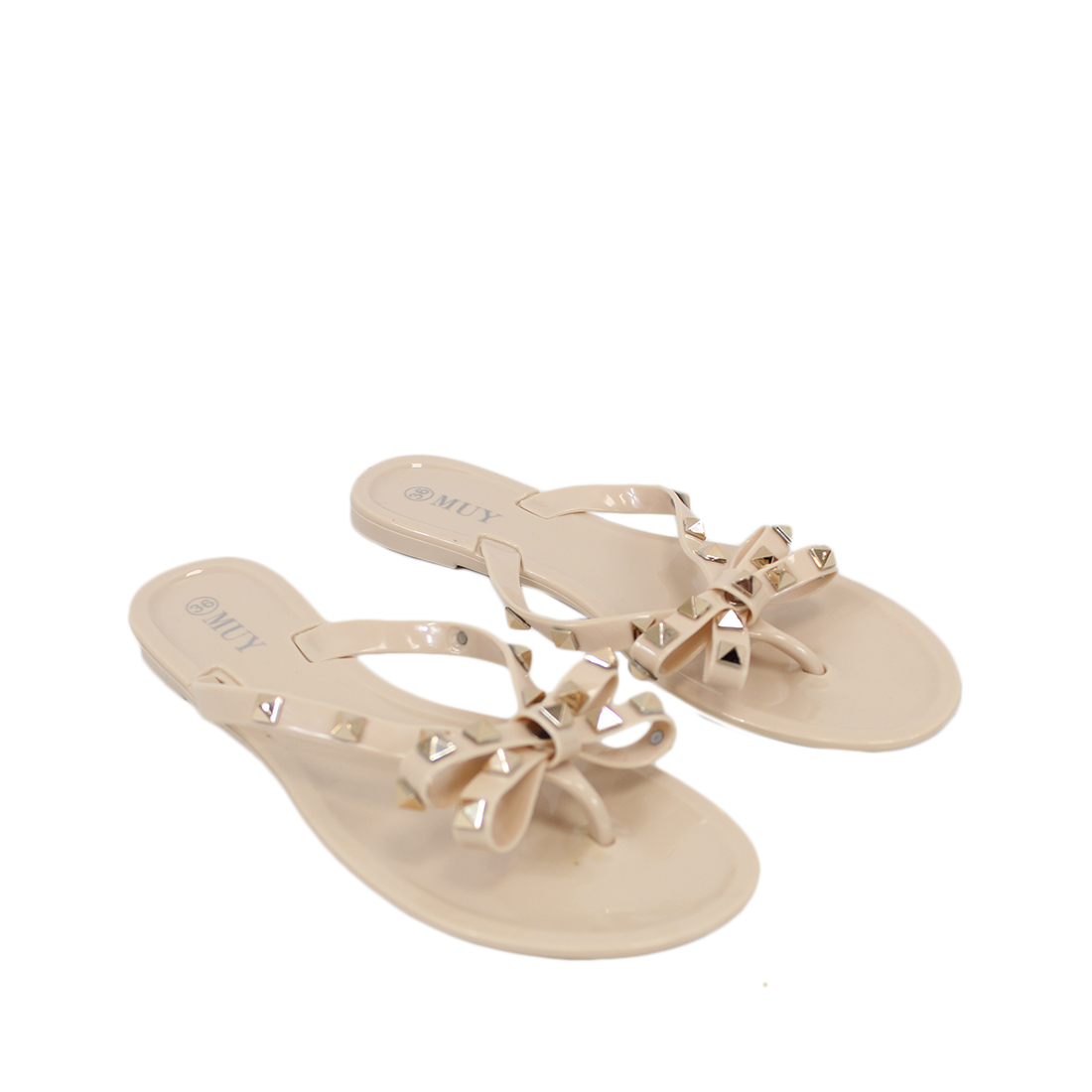 Rockstud Flat Slide Sandal for Woman in Poudre | Valentino AE