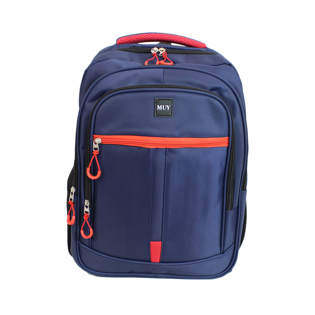Plain backpack with zips infront