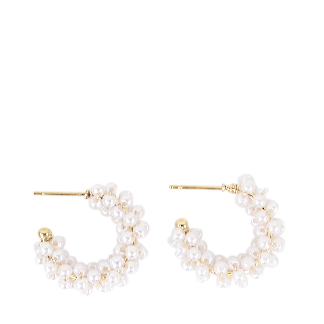 Small pearls hoops