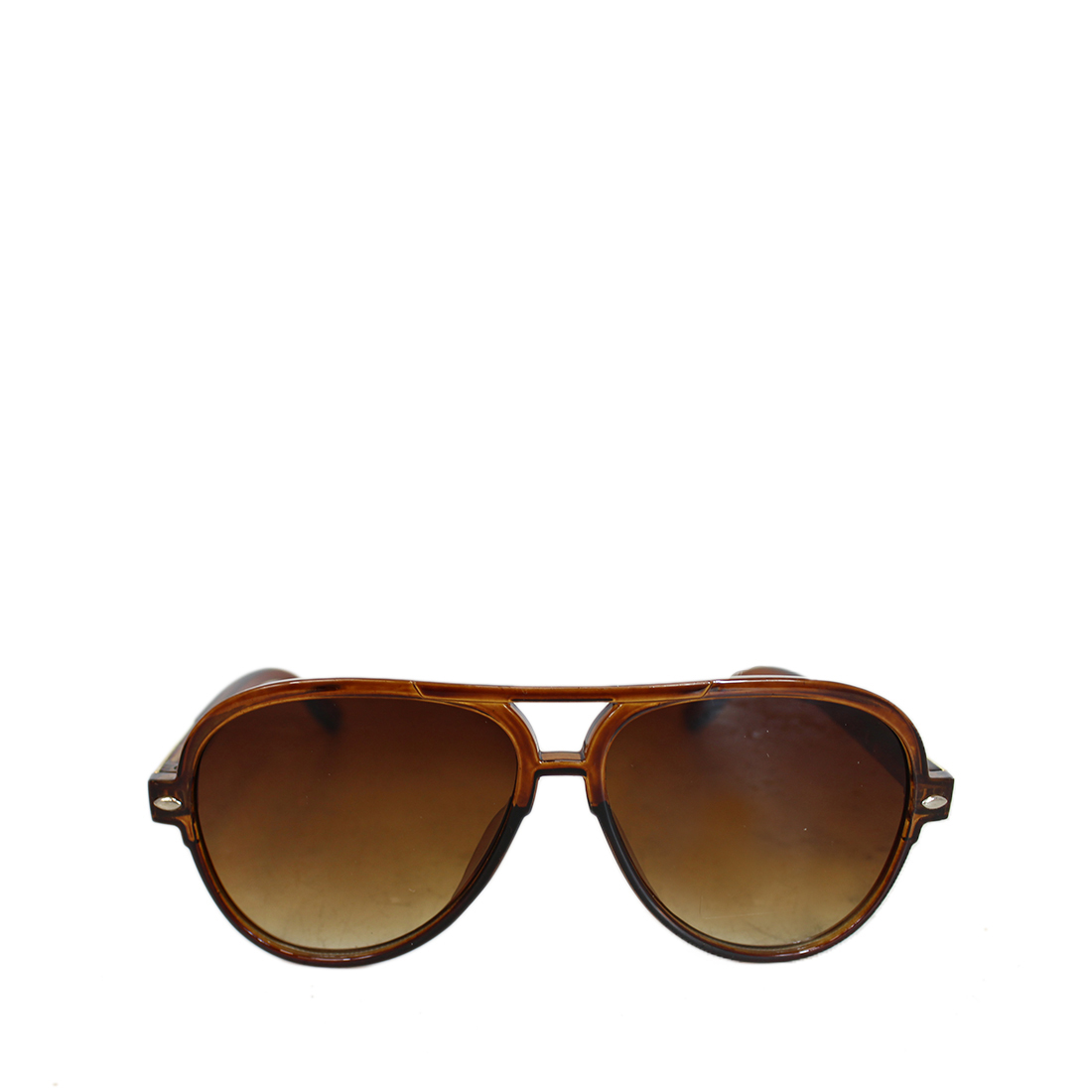 Rounded aviator style with gold frame design