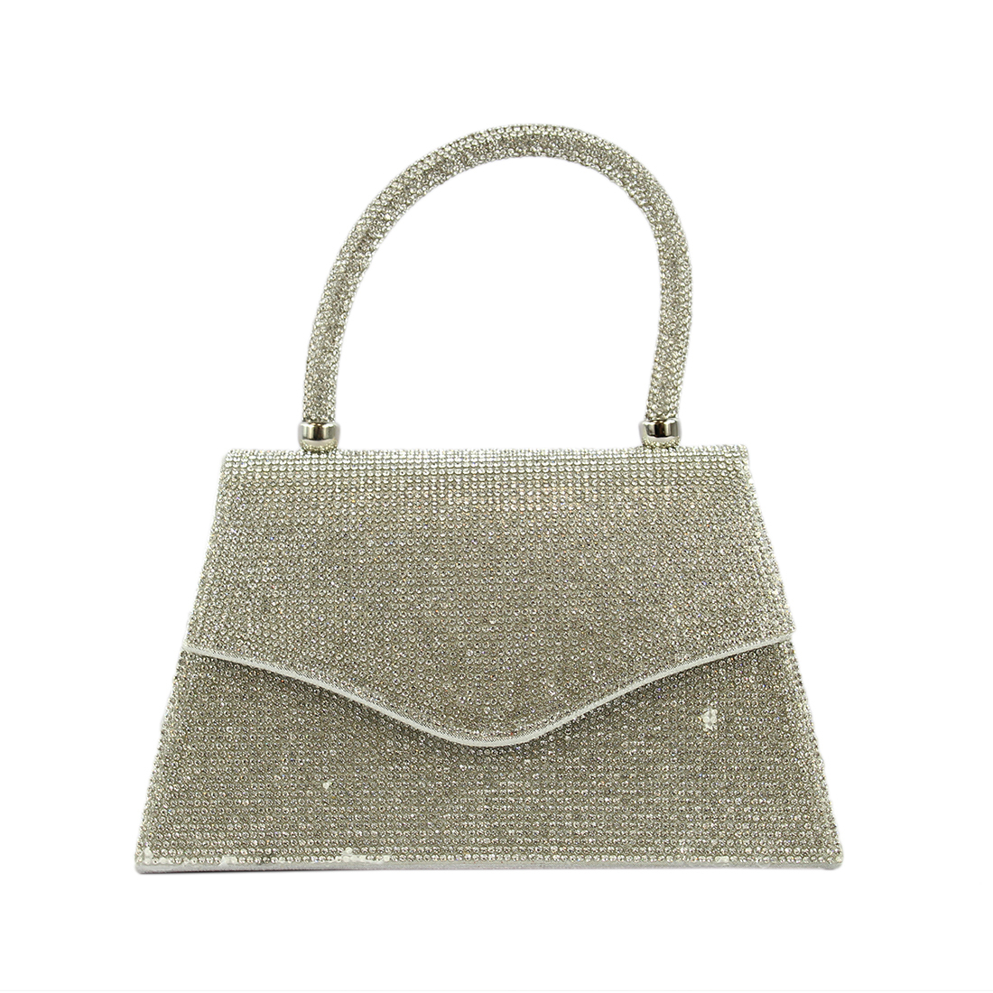 Diamante Handle Clutch Bag