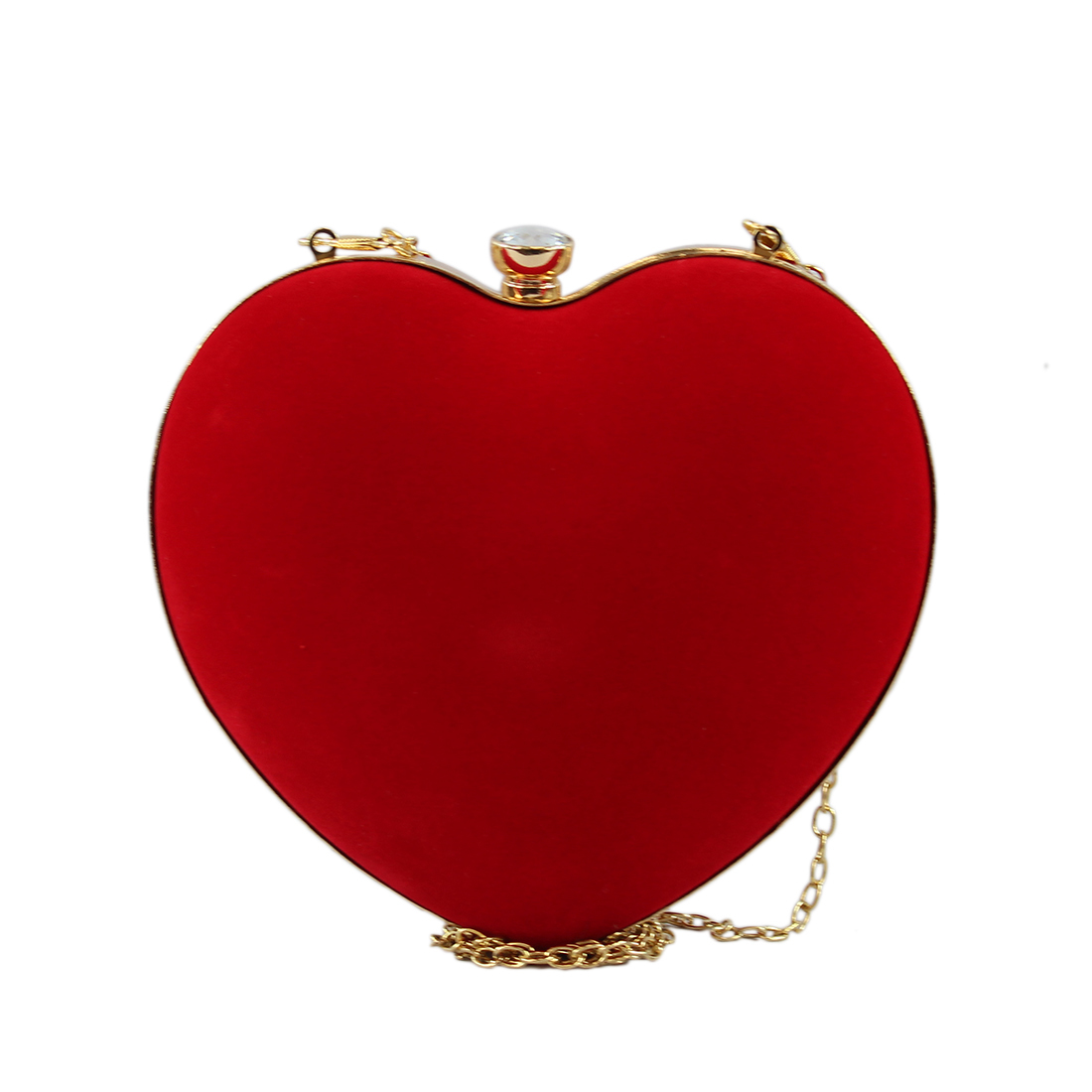 Suede Heart Clutch bag