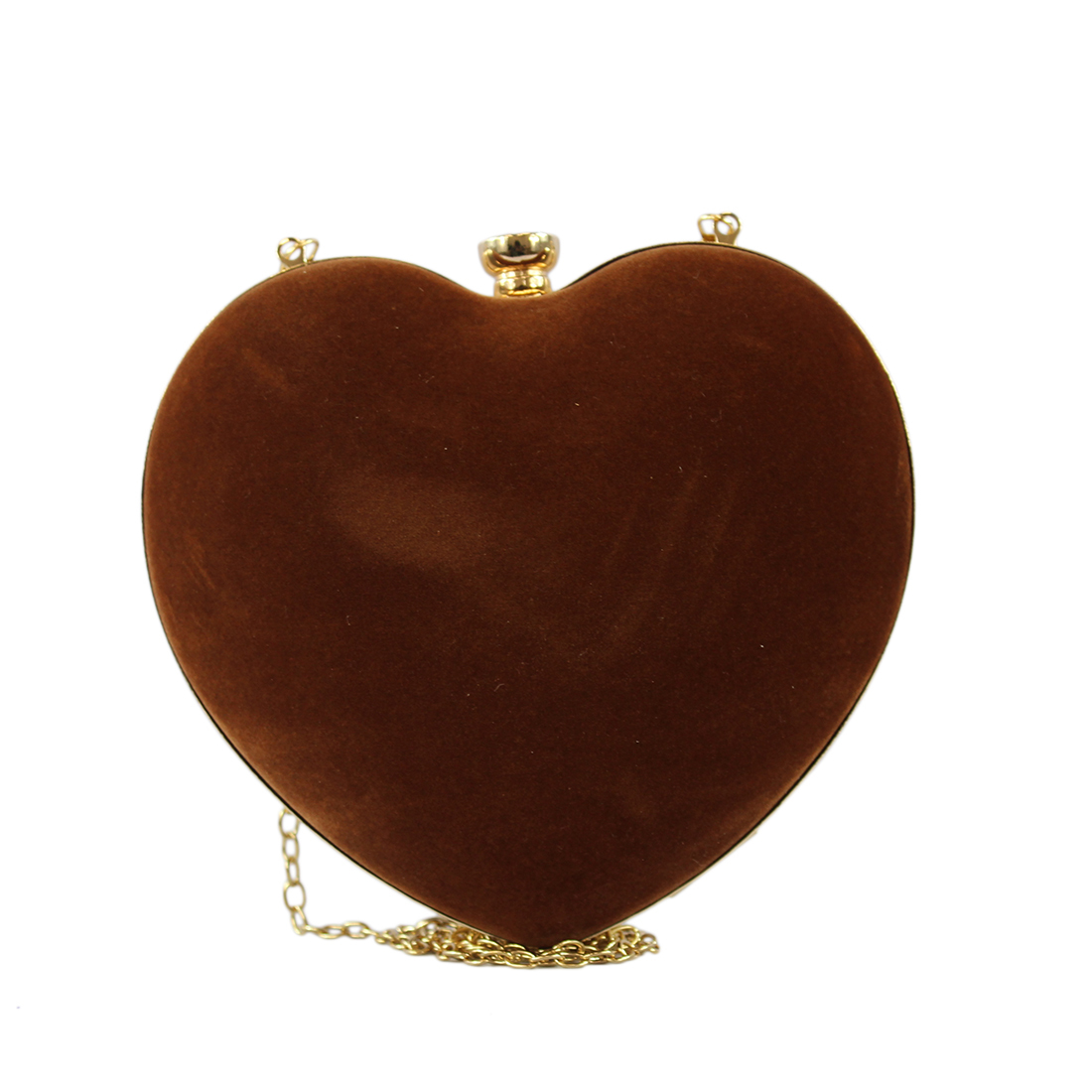 Suede Heart Clutch bag