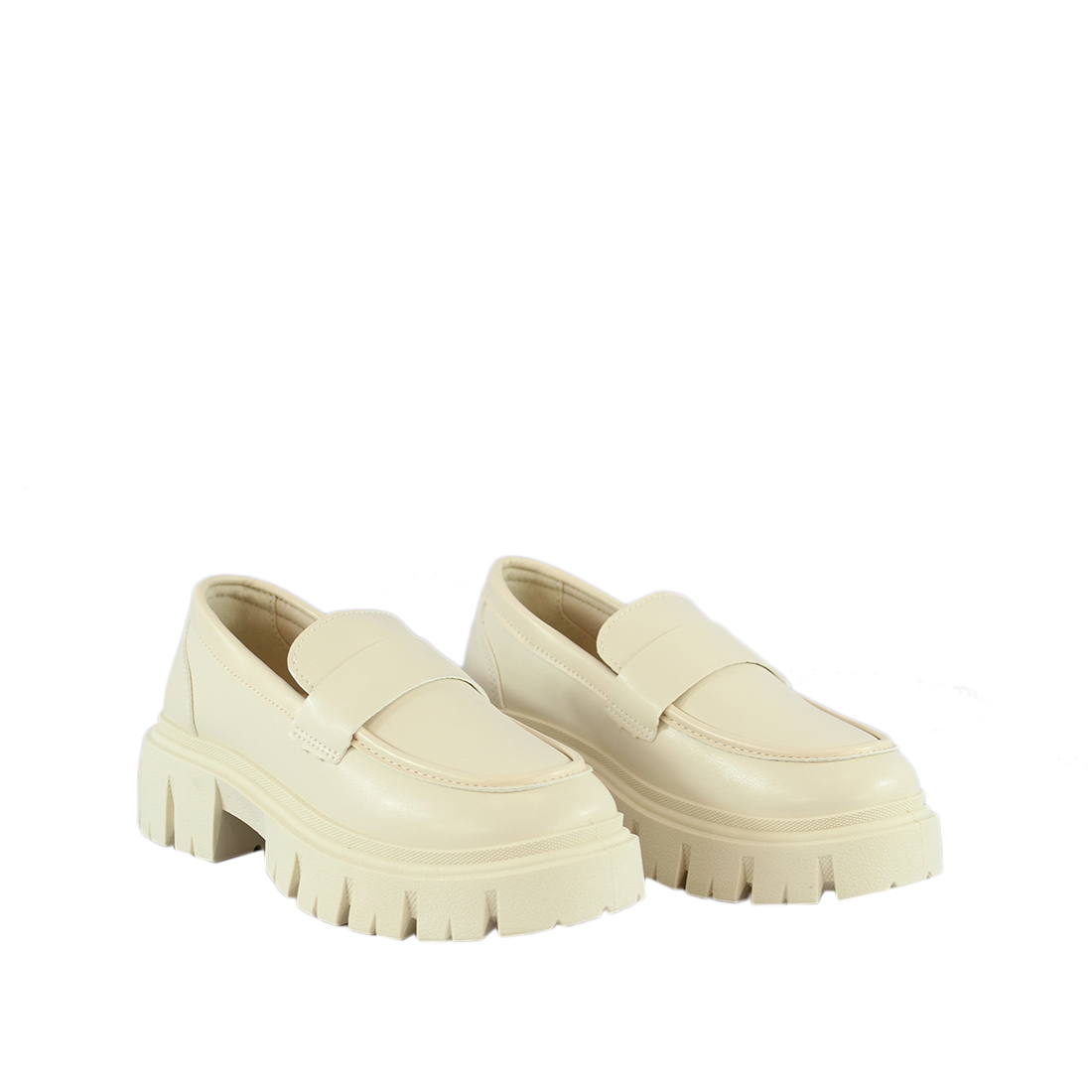 Platform Chunky Heel Loafers Slip on Shoes