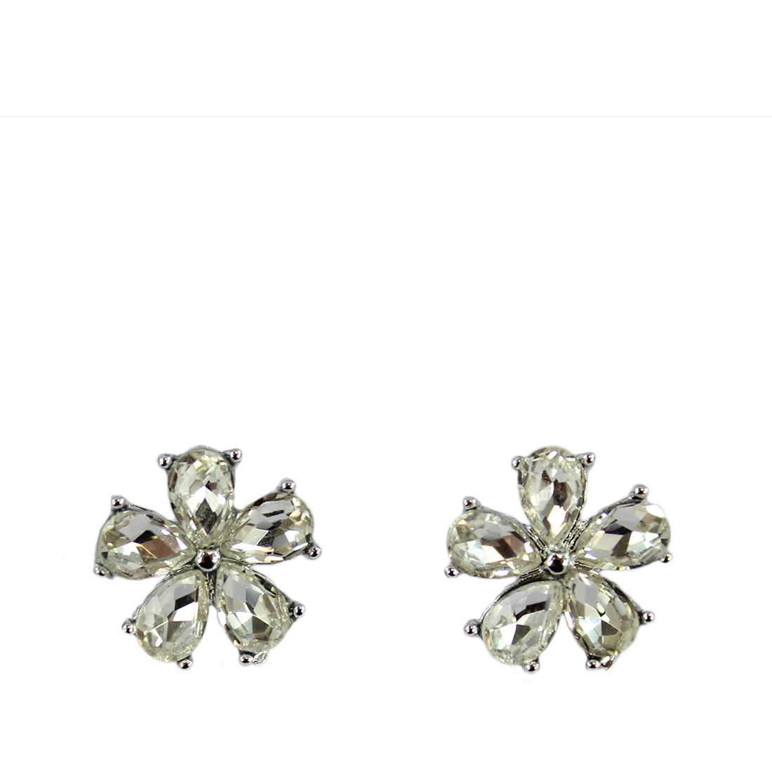 Flower pins with diamonds