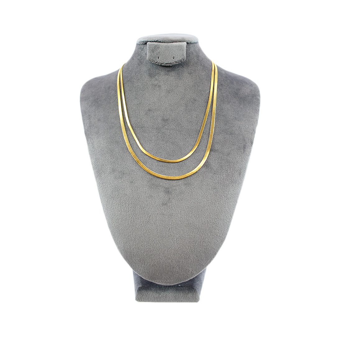 S. Steel Double snake chain Necklace