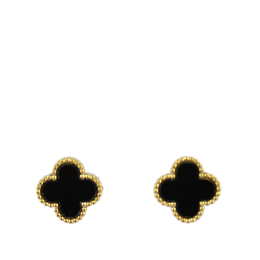 S. Steel Clover Stud Earrings