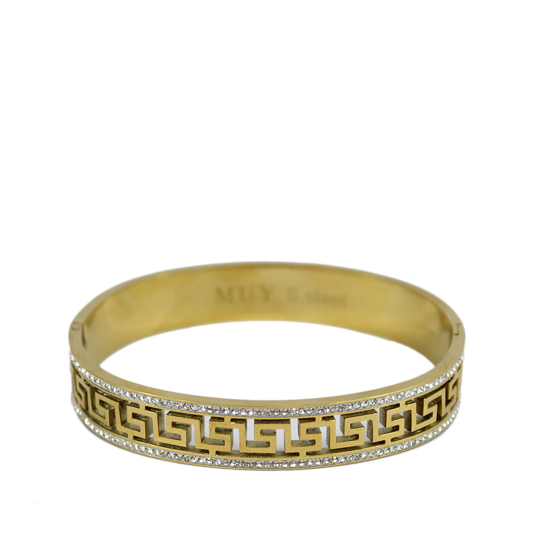 S.Steel bangle with fancy design with jewel