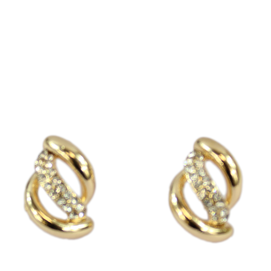 Curved small Diamonds Earrings