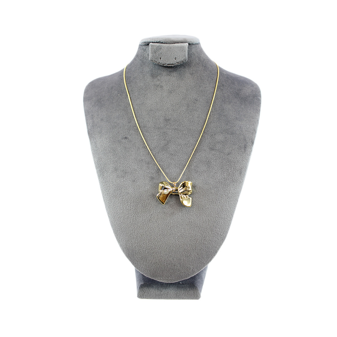 Thin Gold chain with big gold bow