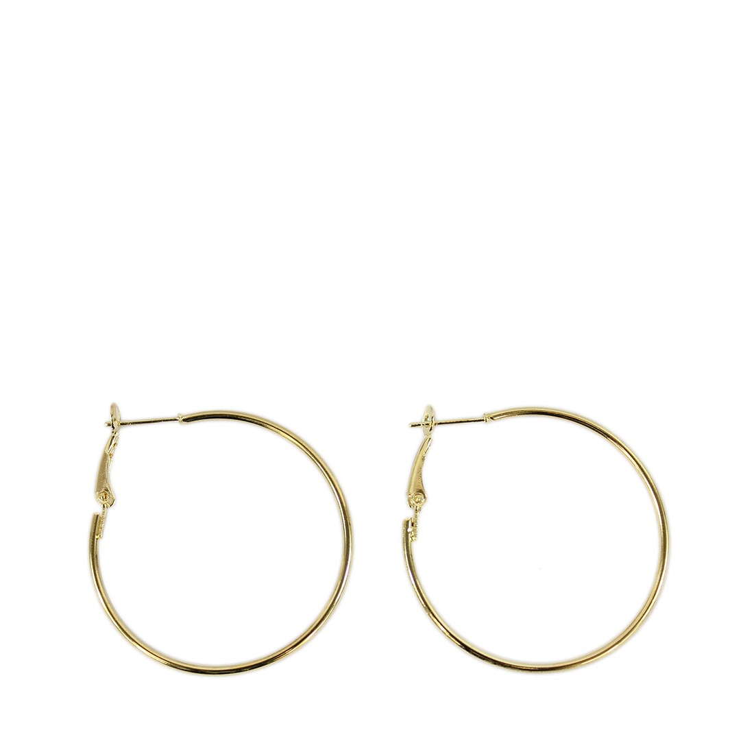 Medium thin hoops earrings