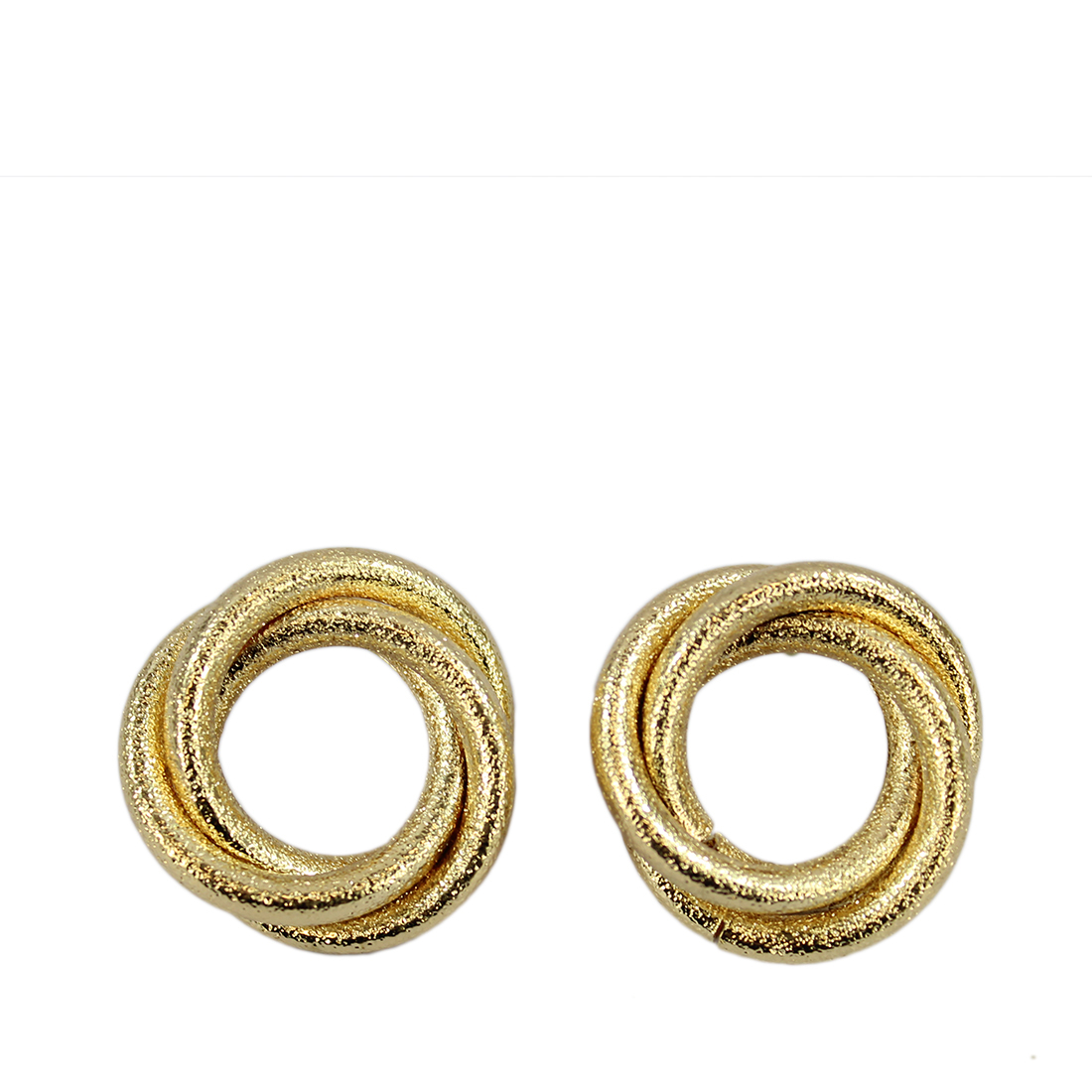 Big triple brillant circle knot Earrings