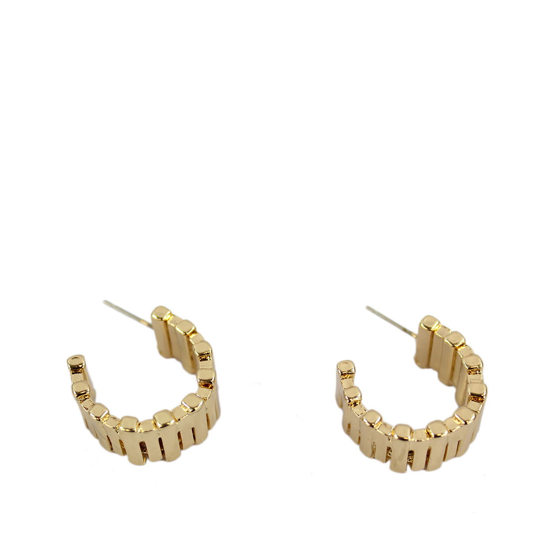 Mini rectangular chain hoops Earrings