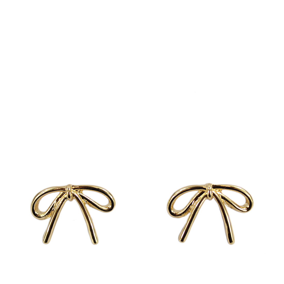 Stud thin bow earrings