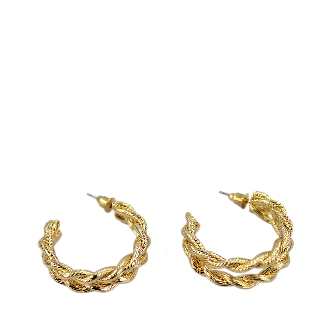 Double twisted hoop rope Earrings