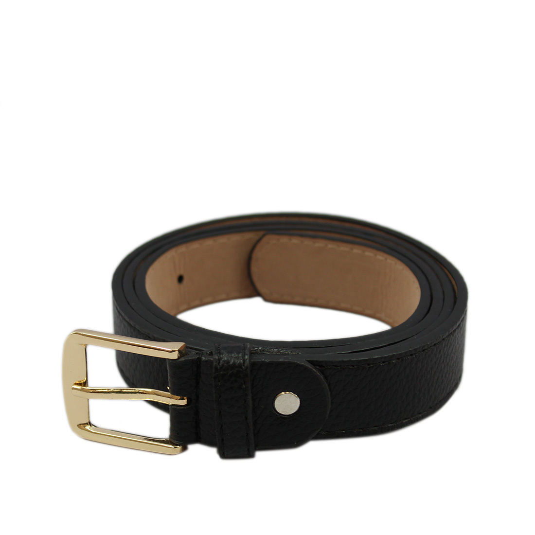 Patterned Square Gold Buckle Belt