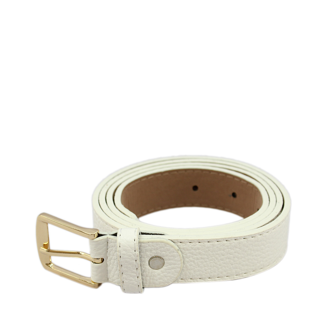 Patterned Square Gold Buckle Belt