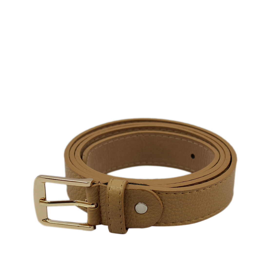 Patterned Square Gold Buckle Belt