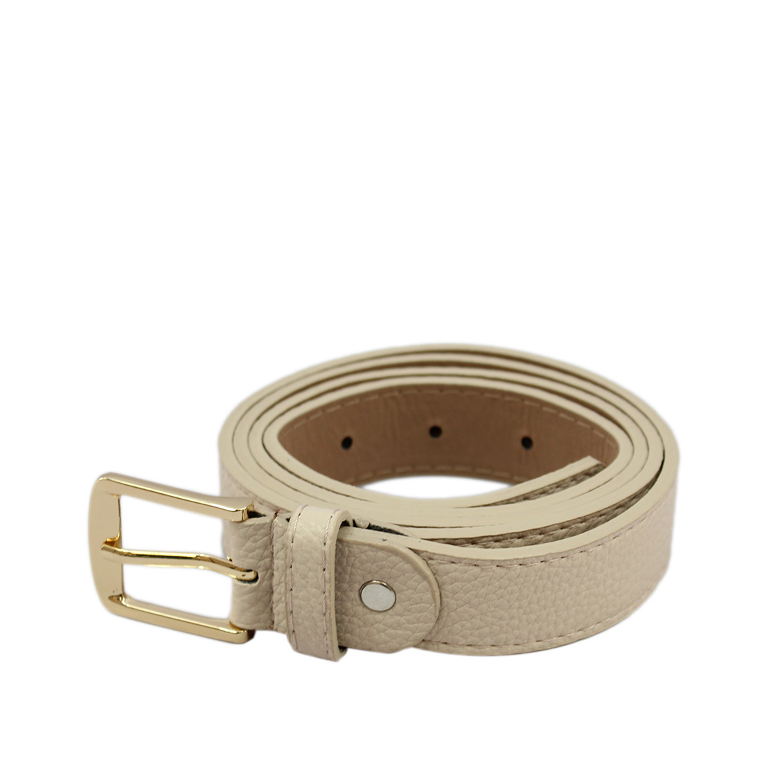 Patterned Square Gold Buckle Belt