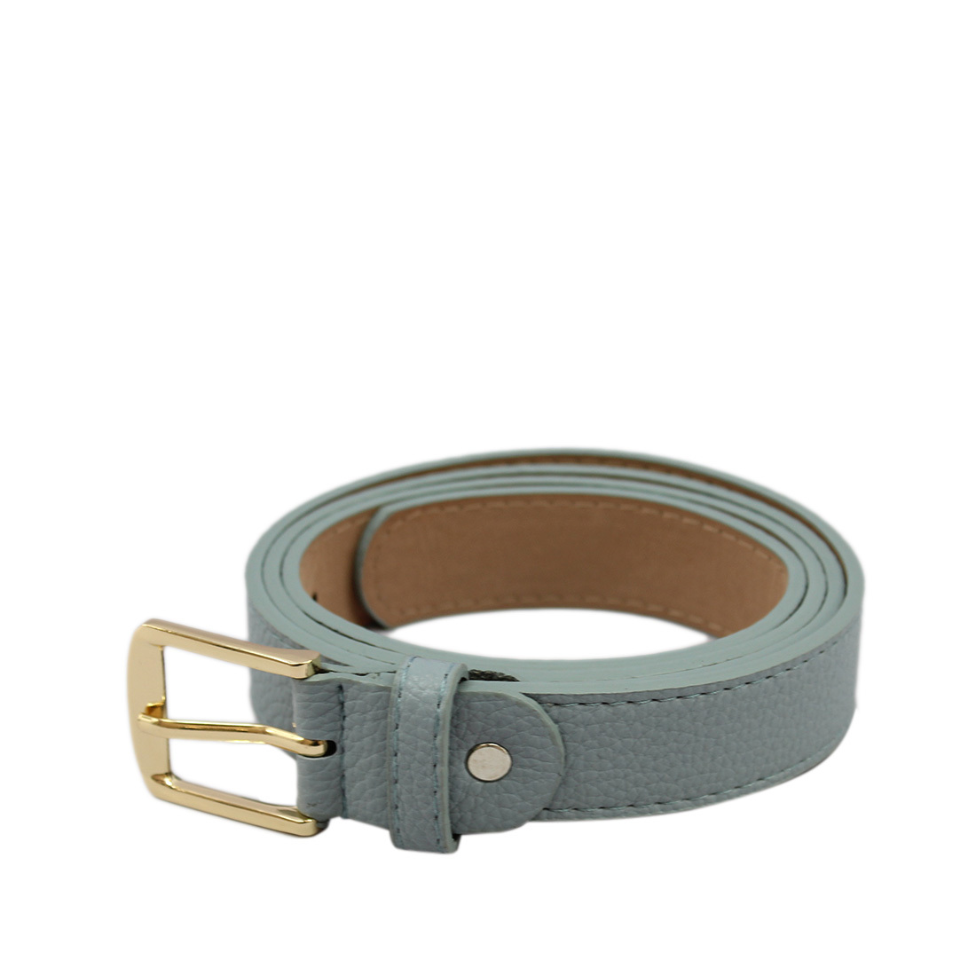 Patterned Square Gold Buckle Belt