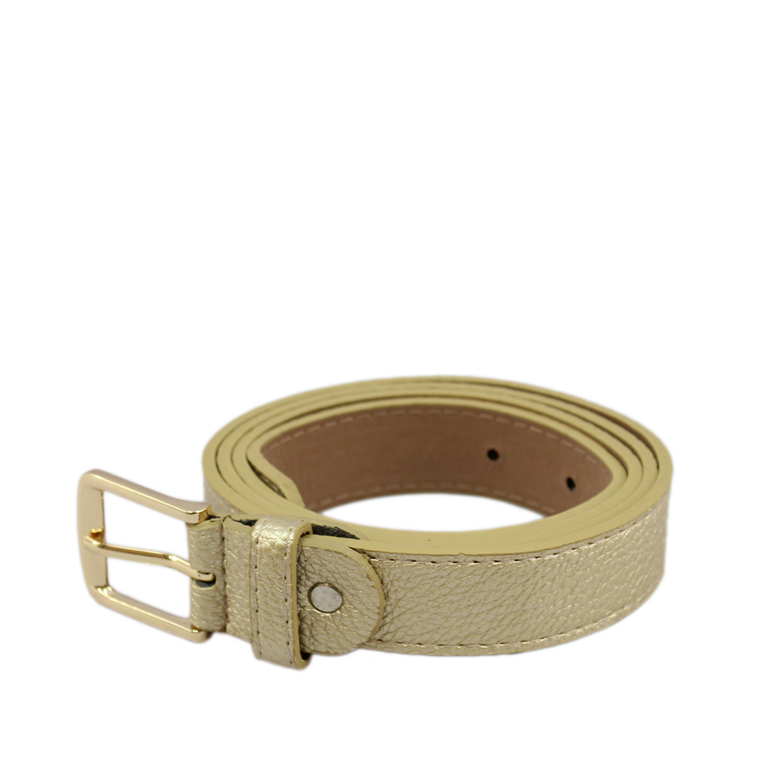 Patterned Square Gold Buckle Belt