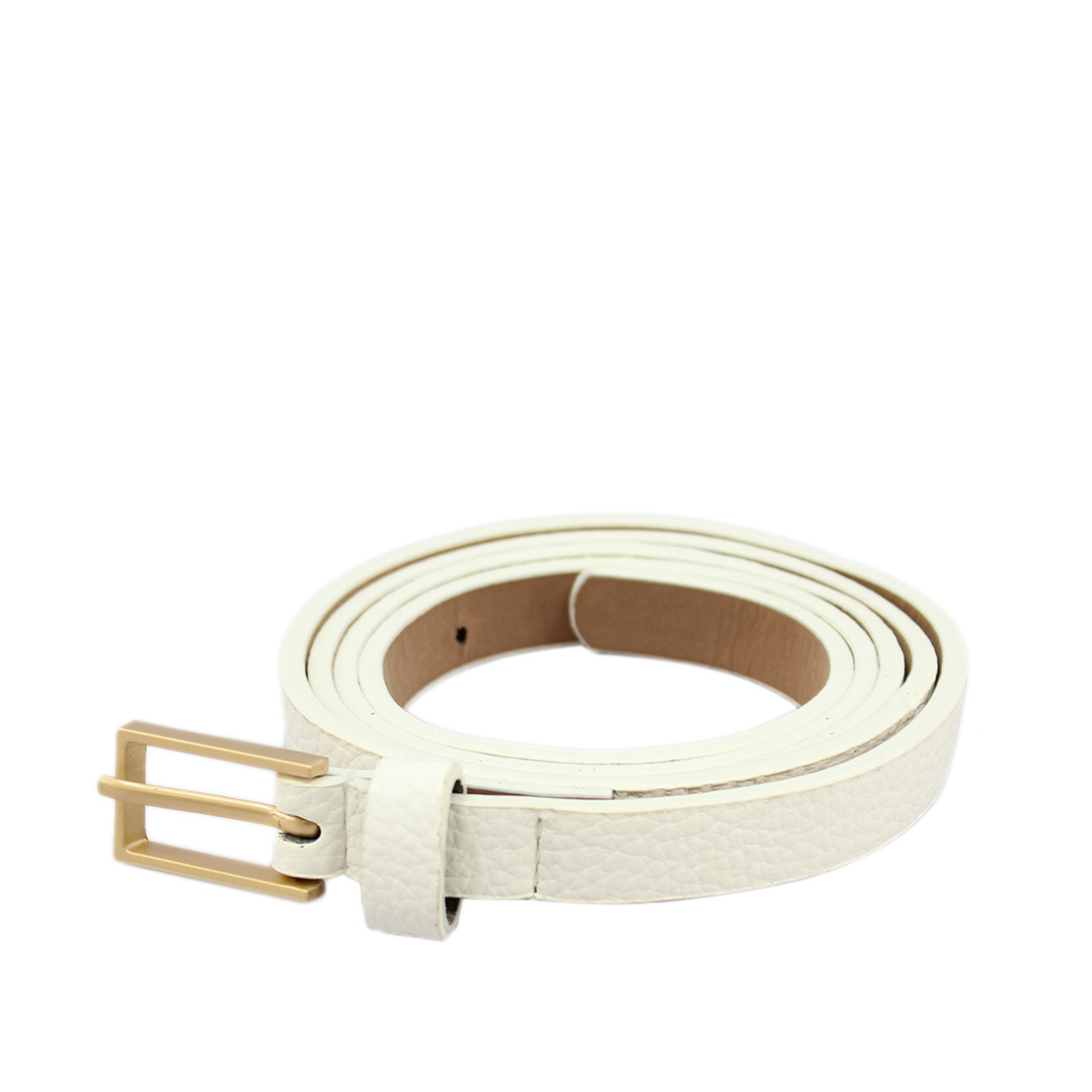 Patterned Square Gold Thin Belt