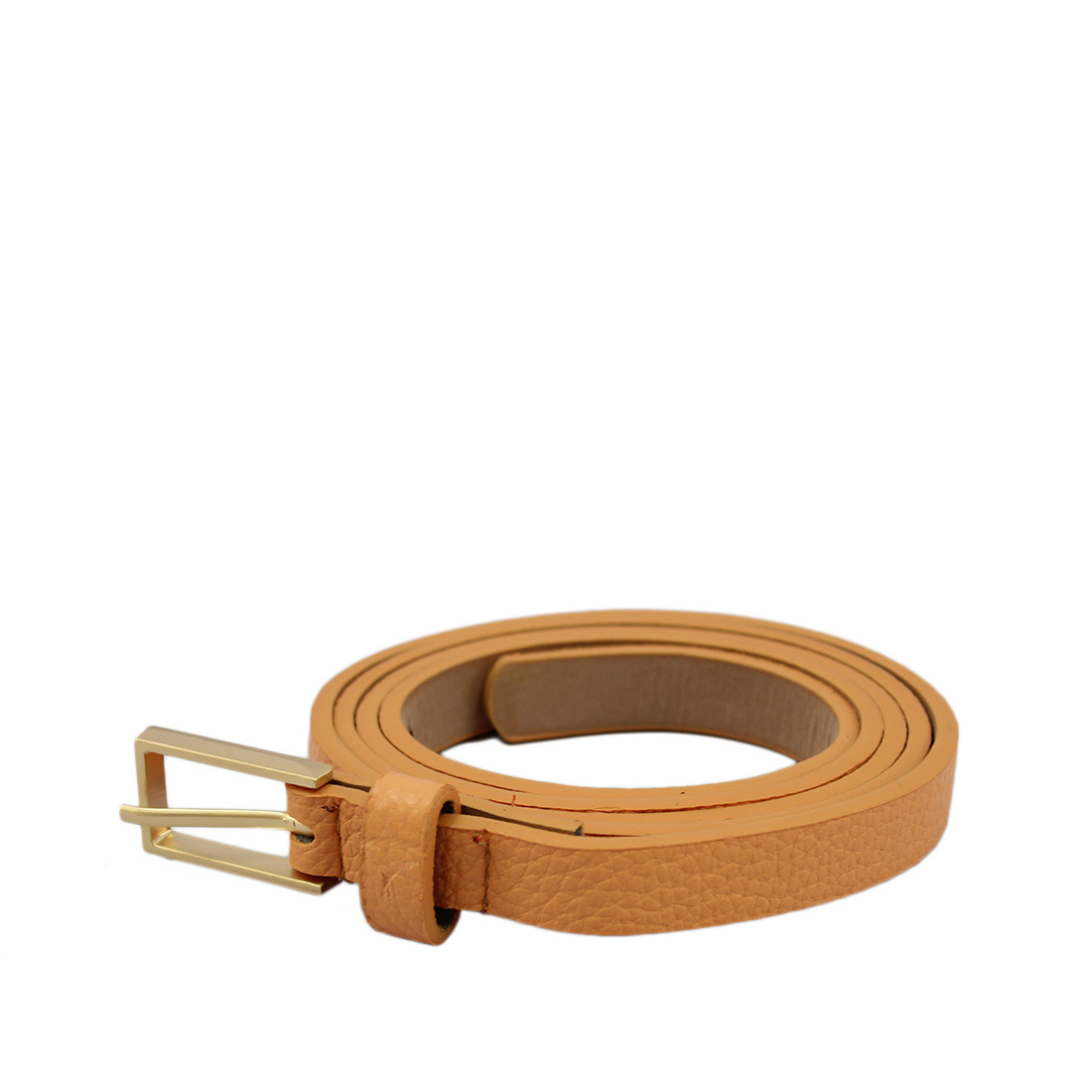 Patterned Square Gold Thin Belt