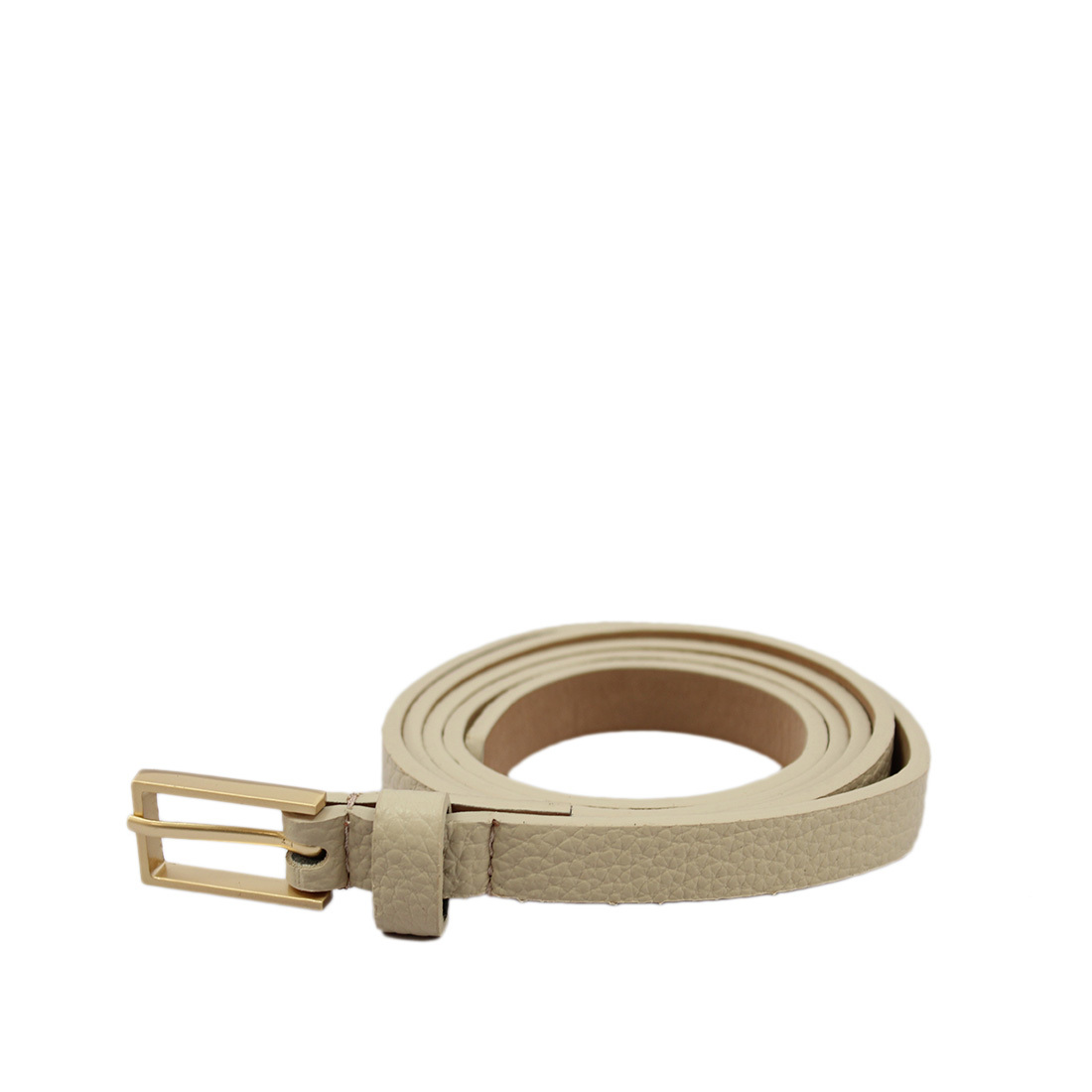 Patterned Square Gold Thin Belt