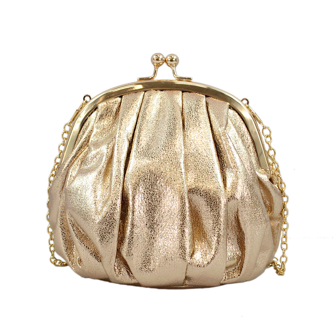 Shiny bangle clutch bag