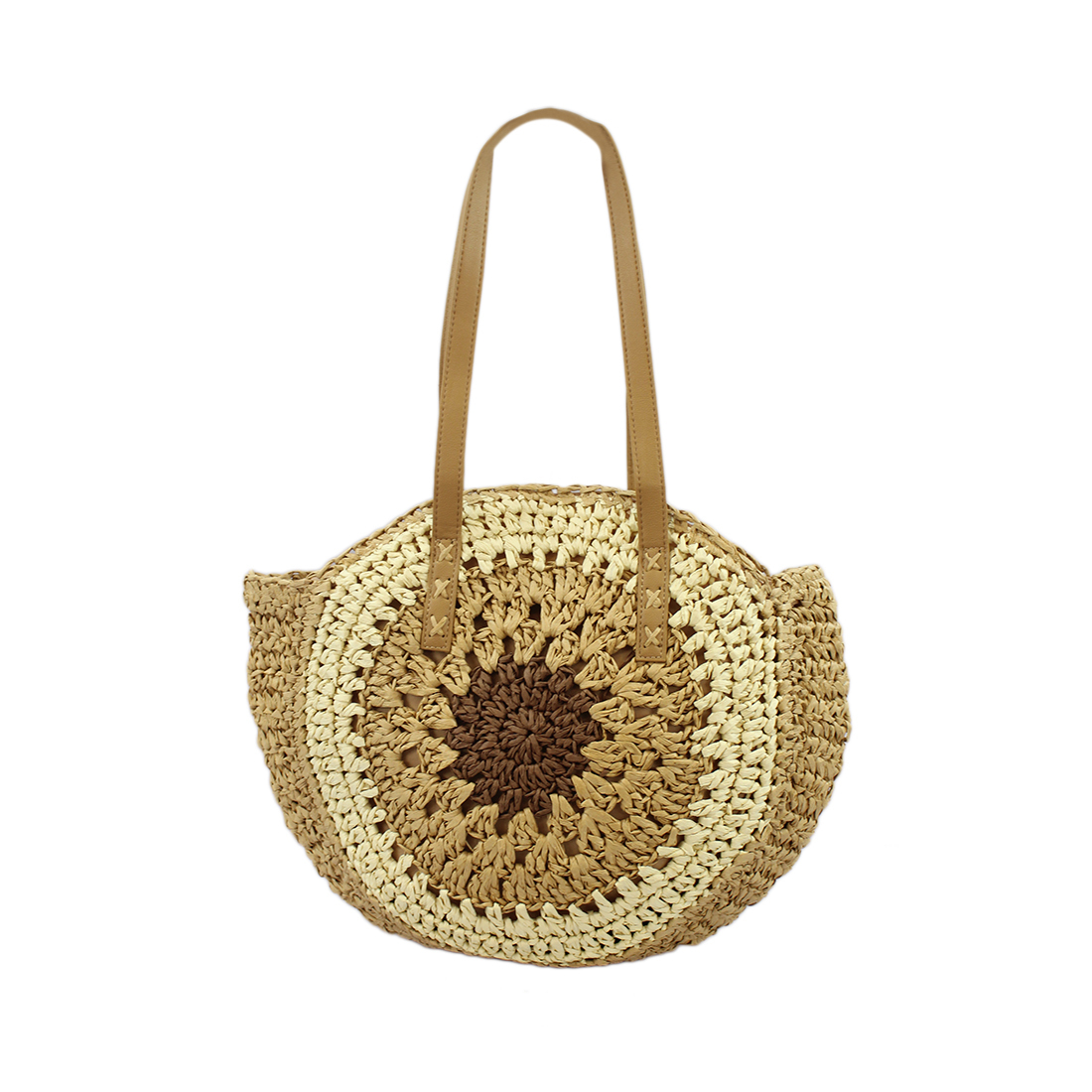 Big round straw bag
