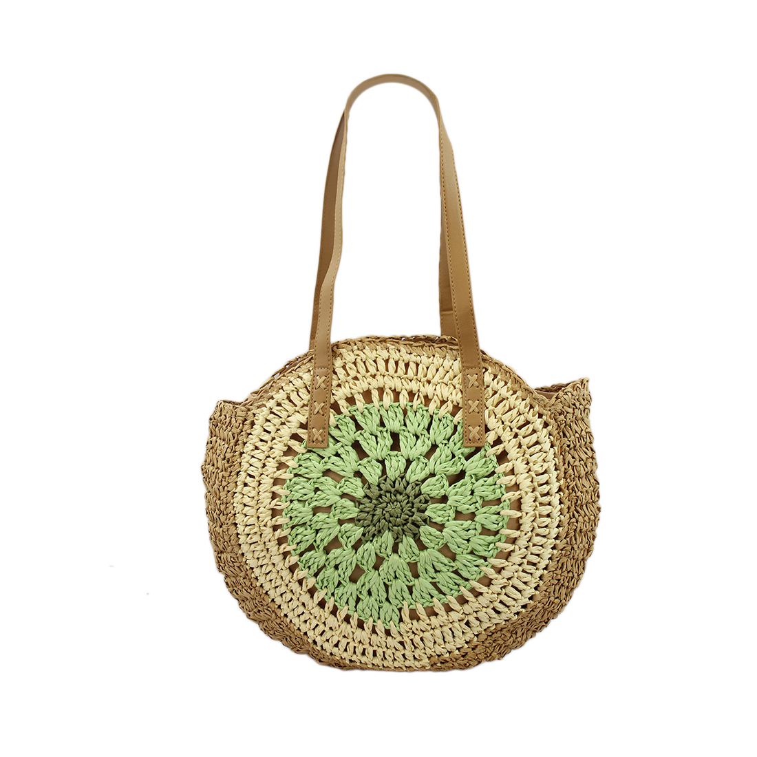 Big round straw bag
