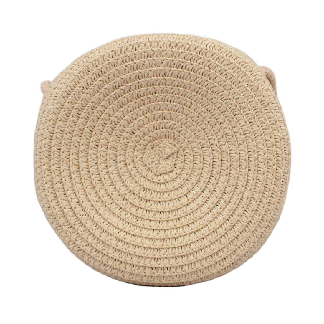 Minimalist Round Straw Crossbody Bag