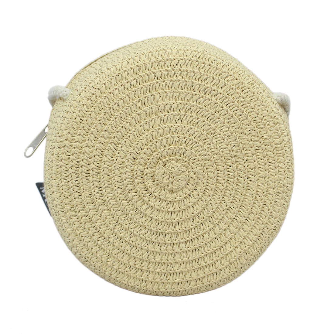 Minimalist Round Straw Crossbody Bag