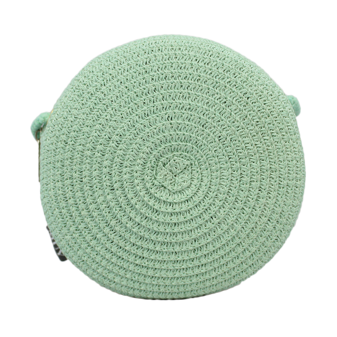 Minimalist Round Straw Crossbody Bag