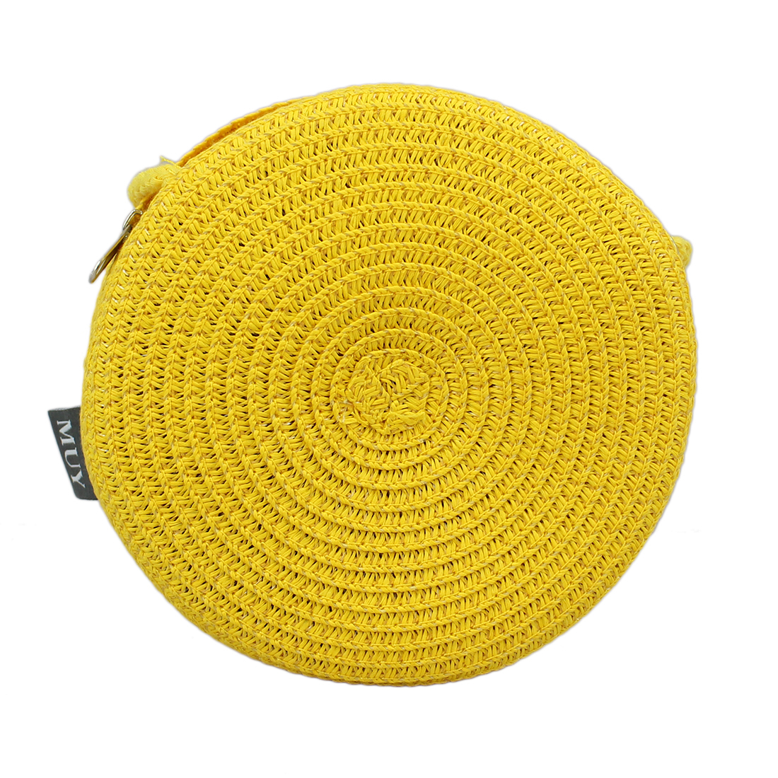 Minimalist Round Straw Crossbody Bag
