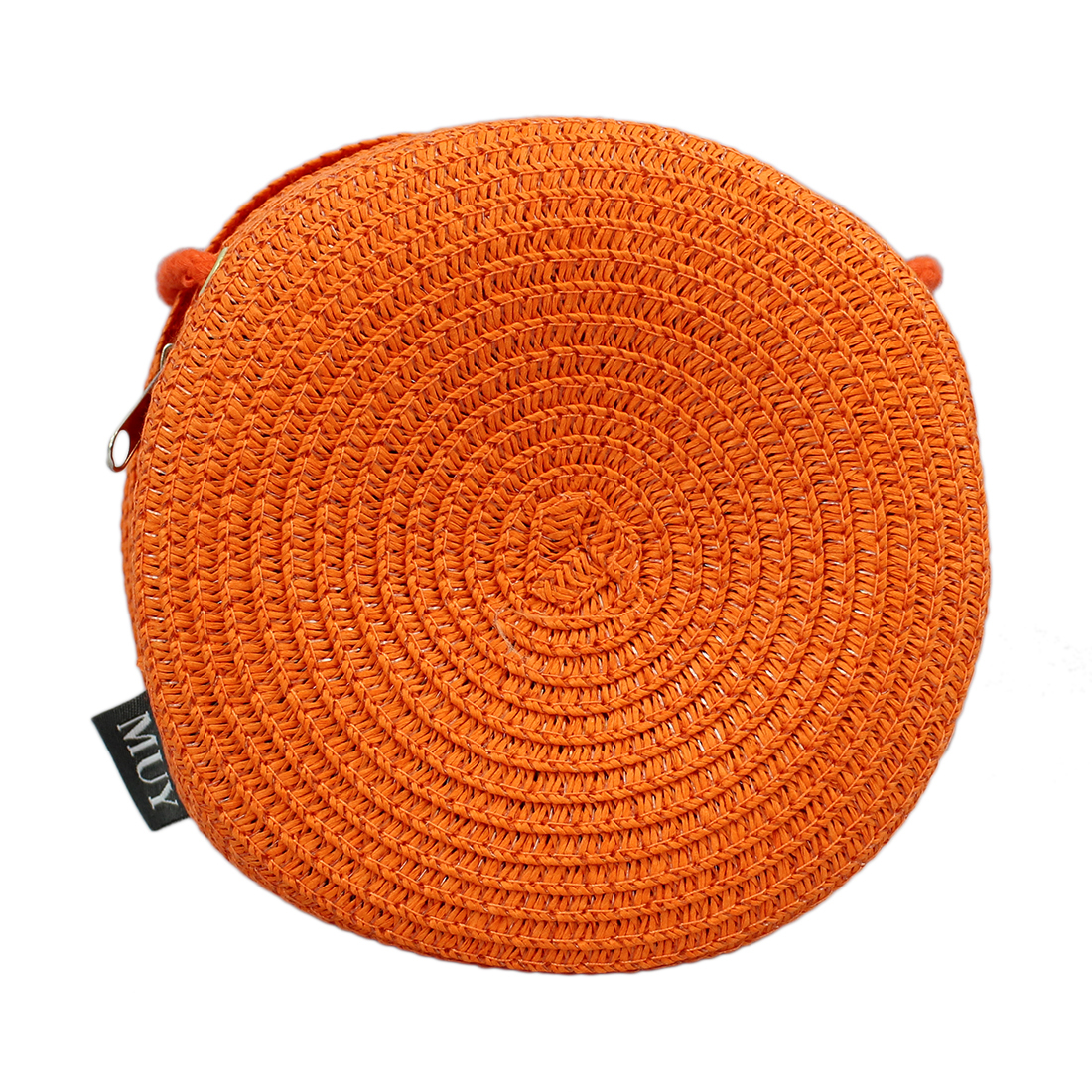 Minimalist Round Straw Crossbody Bag